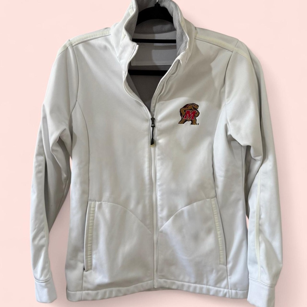 Antigua Women's White Jacket with UMD Logo